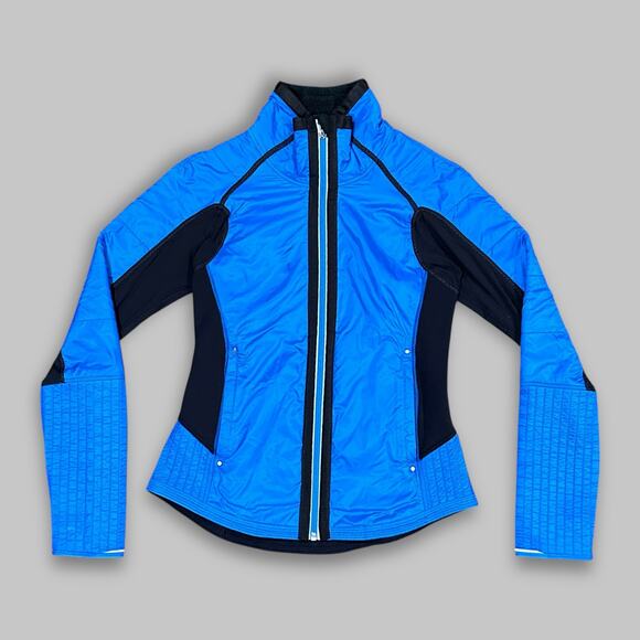 Lululemon Blue & Black Insulated Full-Zip Jacket - Women’s Size 6 - Picture 1 of 5